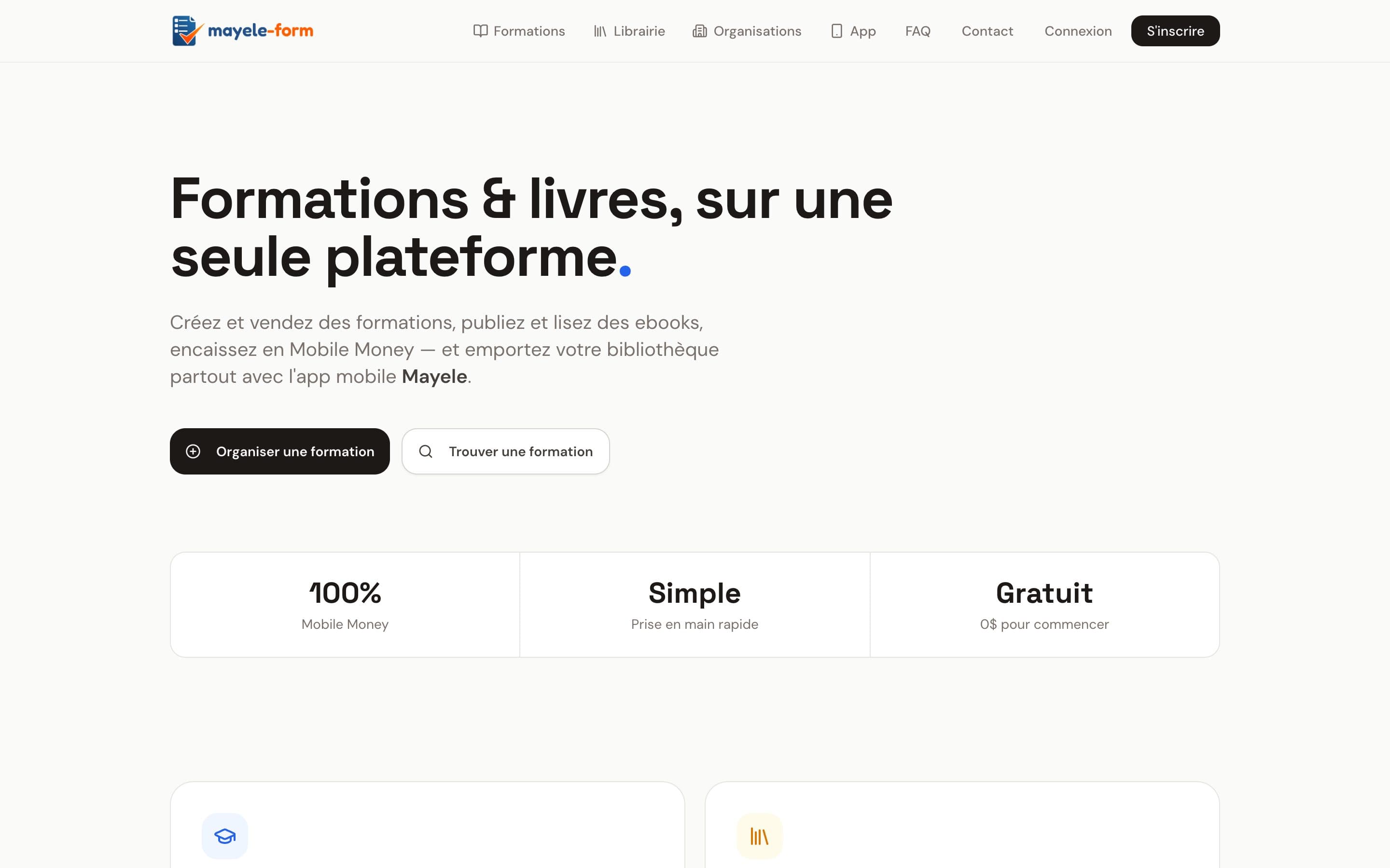 Aperçu du site MayeleForm