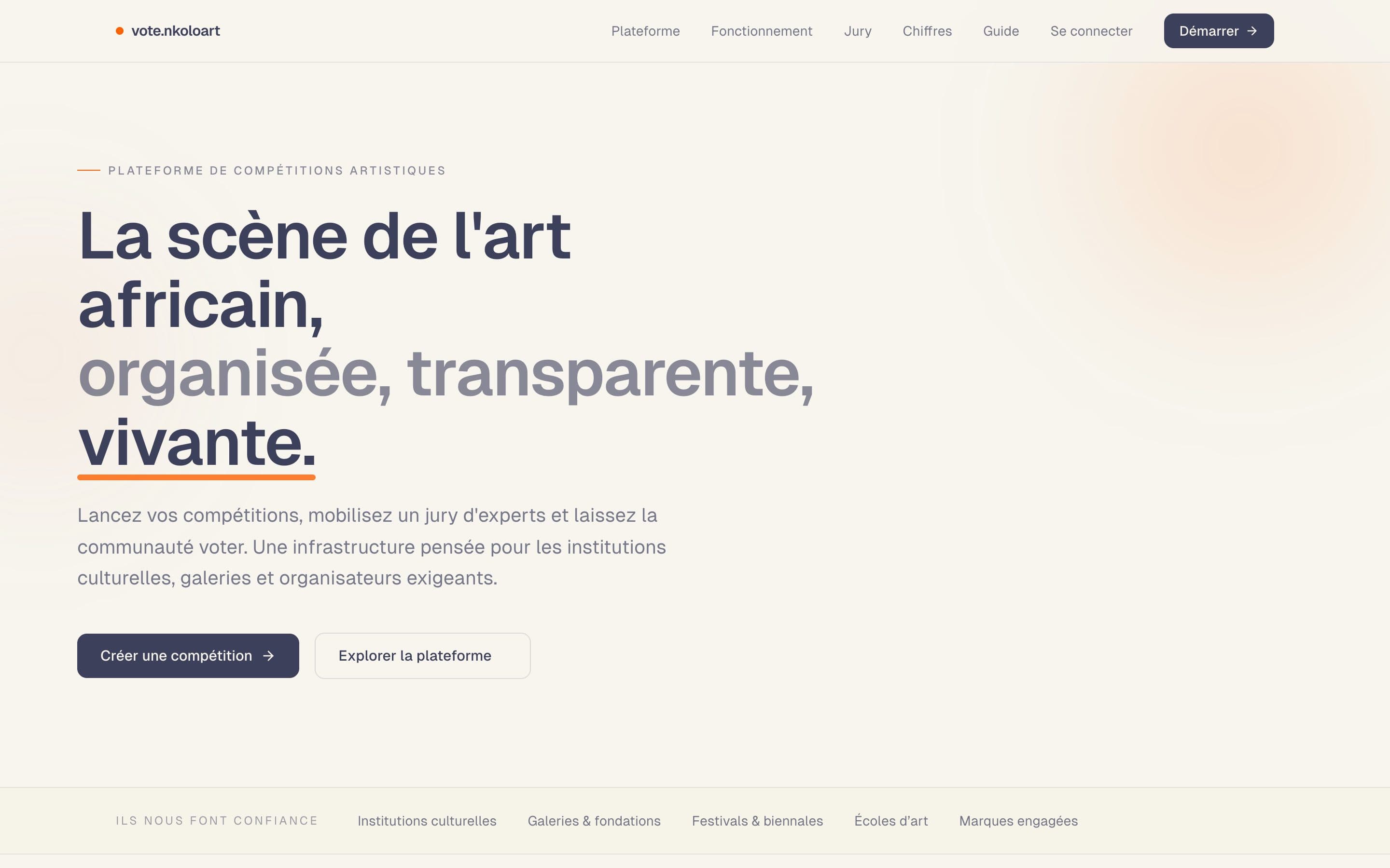 Aperçu du site Nkoloart
